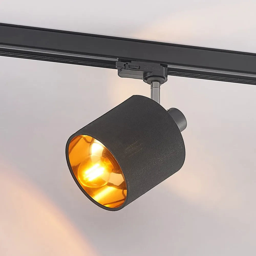 Heleni Spot skinnesystem sort guld^Arcchio Hot