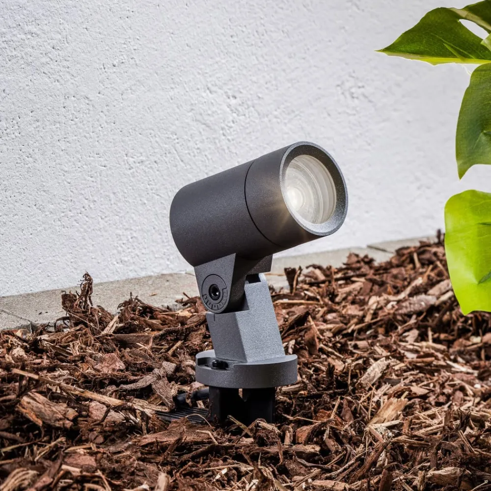 Hemmani spot med jordspyd, højde 35 cm, antracit, aluminium^Arcchio Best