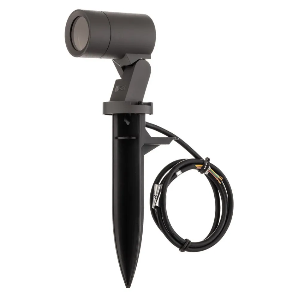 Hemmani spot med jordspyd, højde 35 cm, antracit, aluminium^Arcchio Best