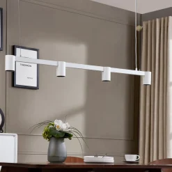 Arcchio Pendellamper>hængelampe Brinja, hvid, 120 cm lang, 4 lyskilder, GU10