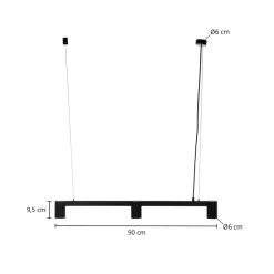 hængelampe Brinja, sort, 90 cm, 3 lyskilder, GU10^Arcchio Hot