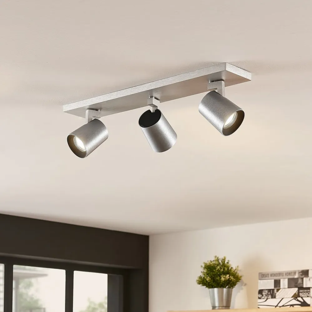 Iavo-loftspot, kantet, alu, 3 lyskilder^Arcchio Discount