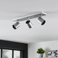 Iavo-loftspot, kantet, alu, 3 lyskilder^Arcchio Discount