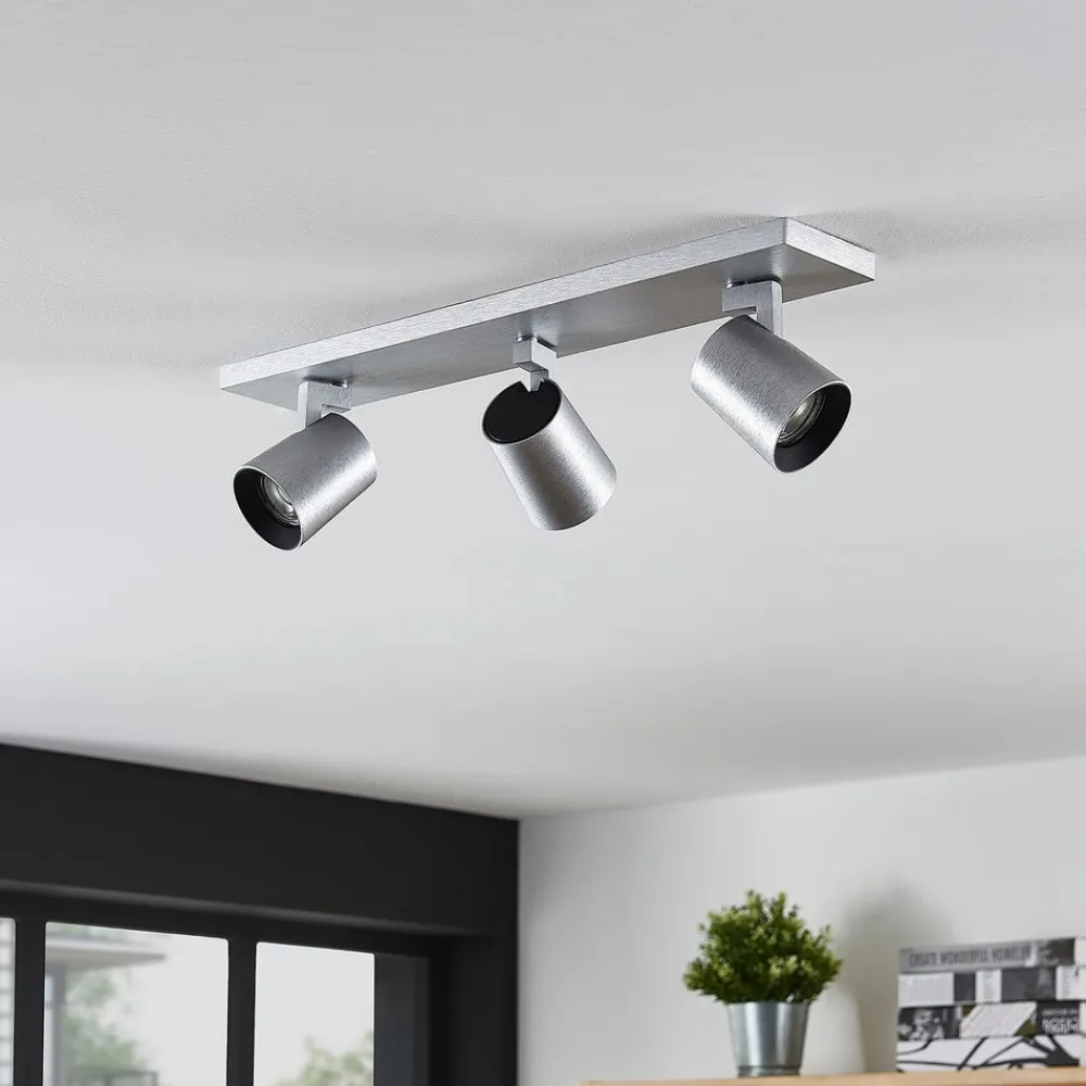 Iavo-loftspot, kantet, alu, 3 lyskilder^Arcchio Discount