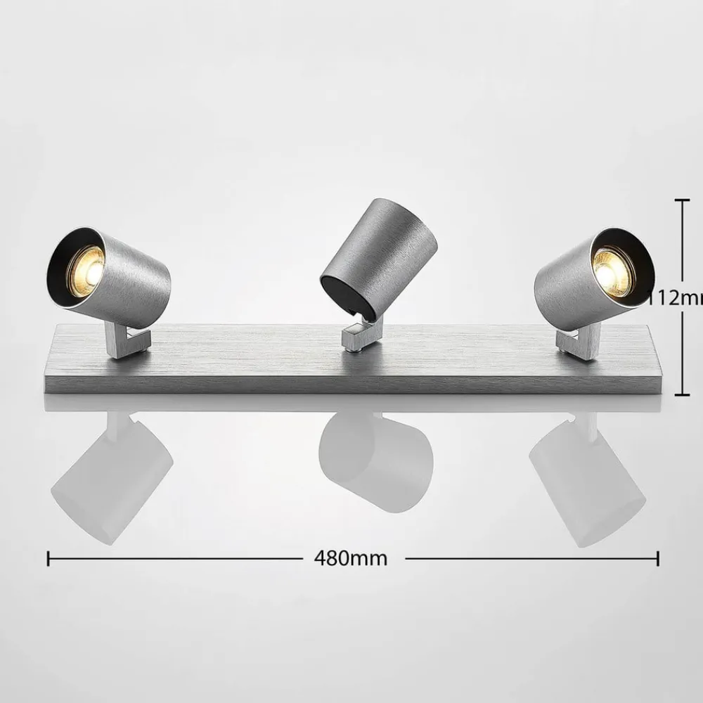 Iavo-loftspot, kantet, alu, 3 lyskilder^Arcchio Discount