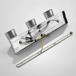 Iavo-loftspot, kantet, alu, 3 lyskilder^Arcchio Discount