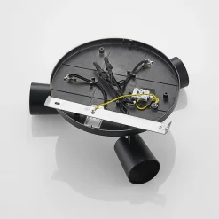 Arcchio Iavo-loftspot, rund, 3 lyskilder, sort