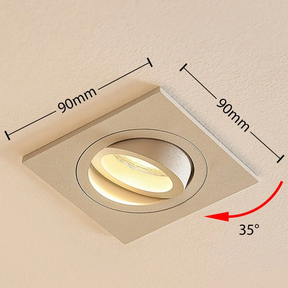 indbygget loftspot Sophia, hvid, kantet^Arcchio Hot