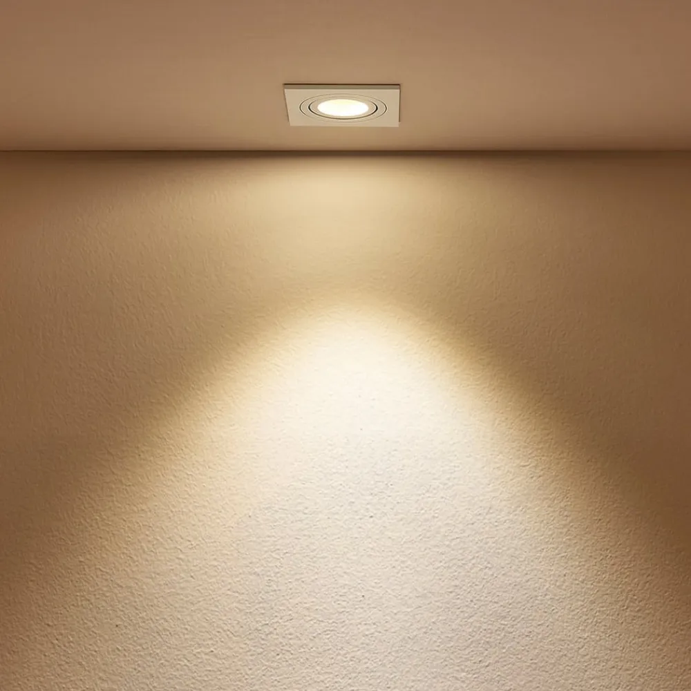 indbygget loftspot Sophia, hvid, kantet^Arcchio Hot