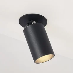 indbygningsspot Davin, sort, cylinder, sæt med 3 stk^Arcchio Online