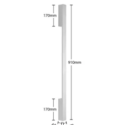 Arcchio Ivano LED-væglampe, 91 cm, alu