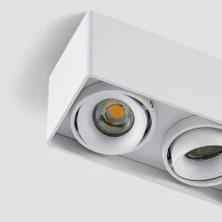 Kubika downlight, 19 cm, hvid, 2 lyskilder, metal^Arcchio Clearance