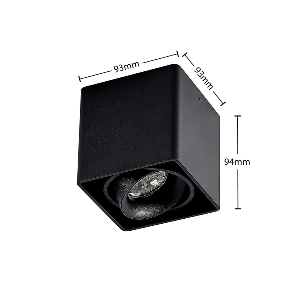 Kubika downlight, 9 cm, sort, 1 lyskilde, metal^Arcchio New
