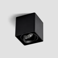 Kubika downlight, 9 cm, sort, 1 lyskilde, metal^Arcchio New