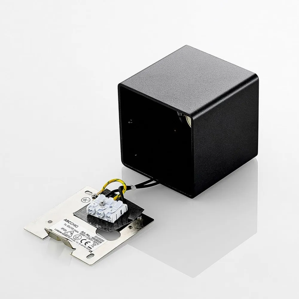 Kubika downlight, 9 cm, sort, 1 lyskilde, metal^Arcchio New