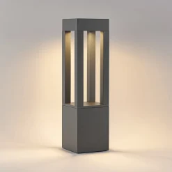 Arcchio LED pullert Lienna, 60 cm, grå, metal, IP65