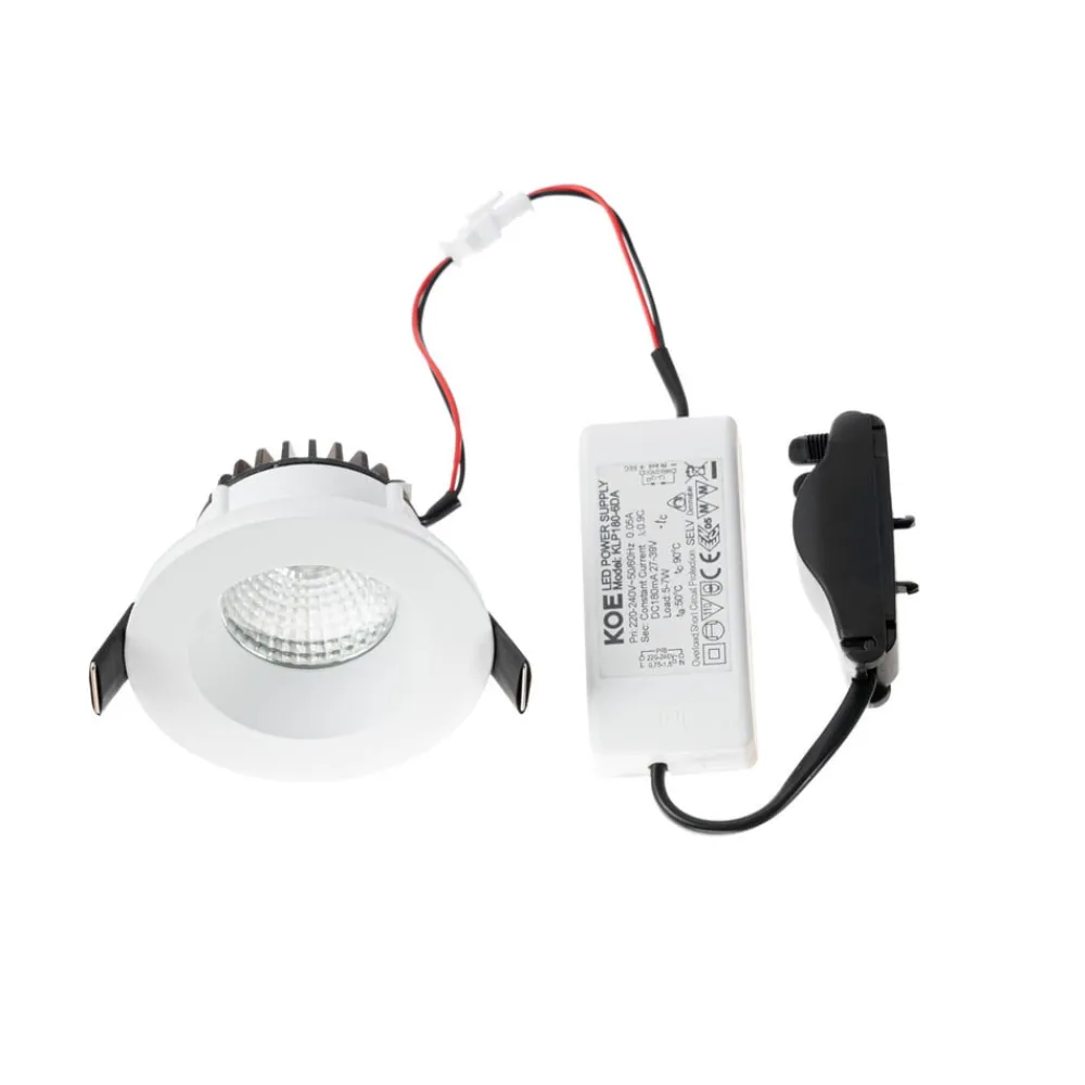 Arcchio Indbygningsspots>LED-downlight Aryx, hvid, 3.000K