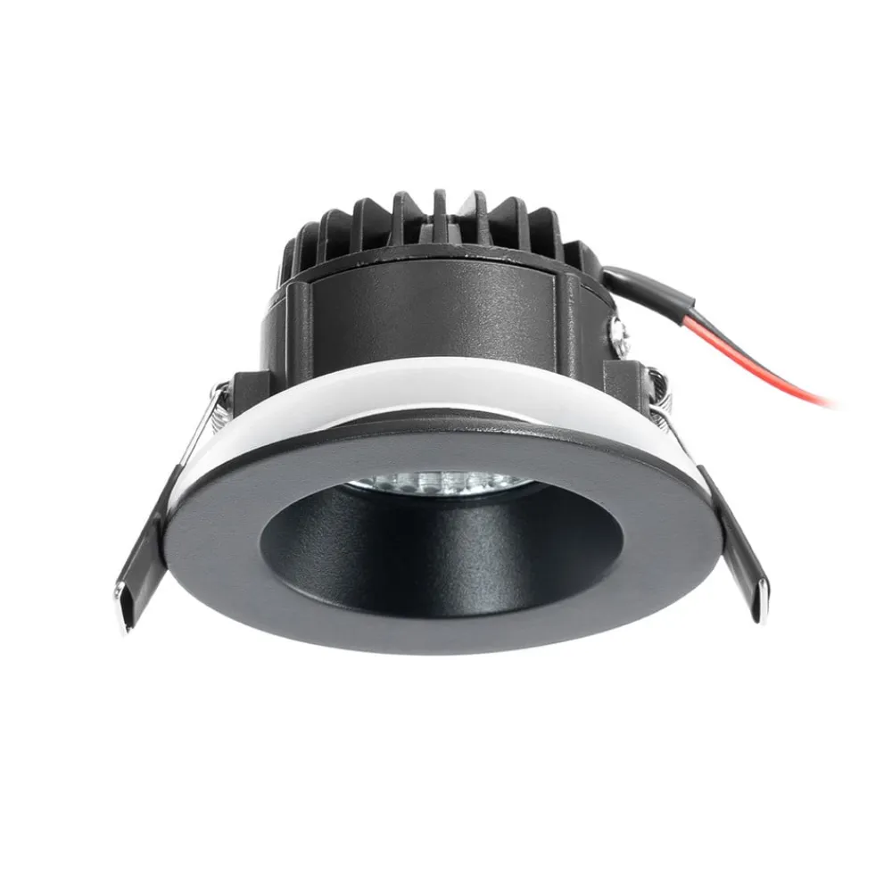 Arcchio Indbygningsspots>LED-downlight Aryx, sort, 2.700K