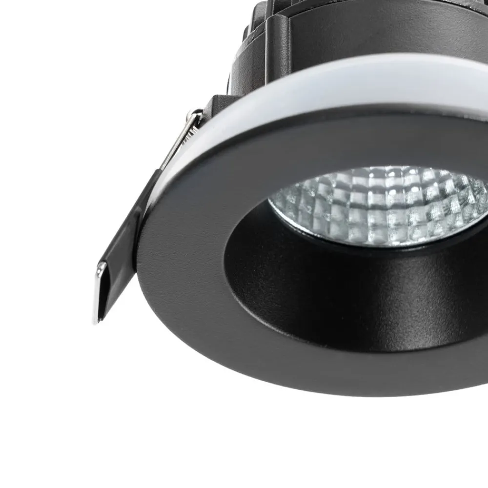 Arcchio Indbygningsspots>LED-downlight Aryx, sort, 2.700K