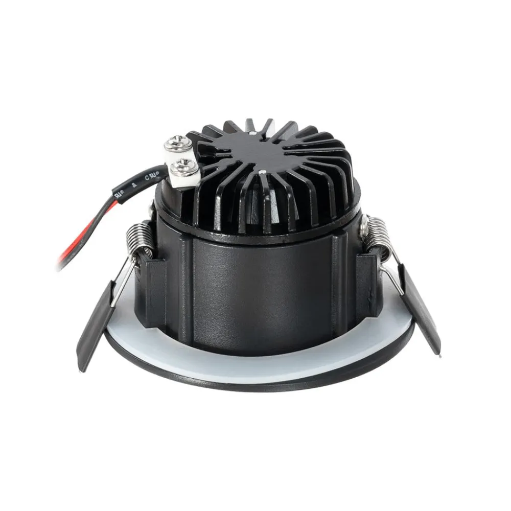 Arcchio Indbygningsspots>LED-downlight Aryx, sort, 2.700K