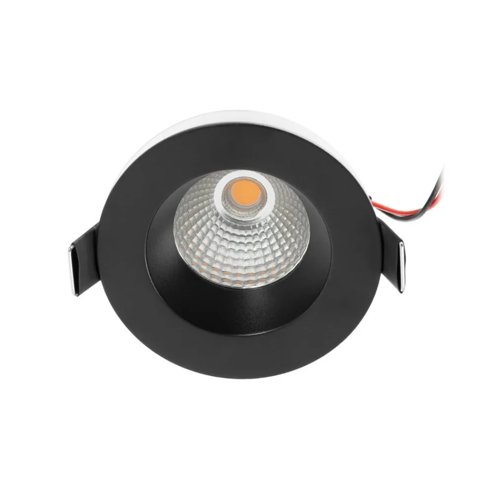 Arcchio Indbygningsspots>LED-downlight Aryx, sort, 2.700K