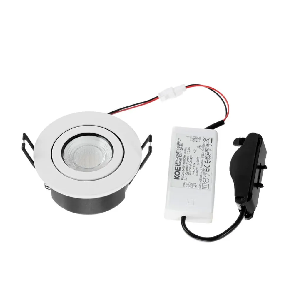 Arcchio LED-downlight Eliar rund hvid CCT drejelig