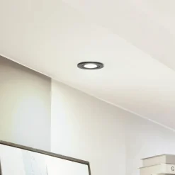 Arcchio Indbygningsspots>LED-downlight Eliar rund sort CCT drejelig