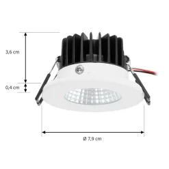 Arcchio LED-downlight Lirin, hvid, 4.000K