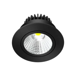 Arcchio Indbygningsspots>LED-downlight Zarik sort, 3.000K