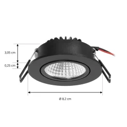 LED-downlight Zarik, sort, 4.000K^Arcchio Sale