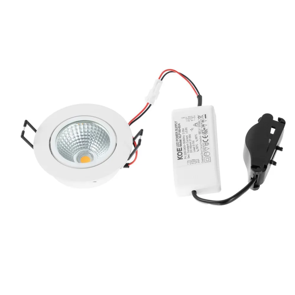 Arcchio Indbygningsspots>LED-downlight Zarik, hvid, 3.000K
