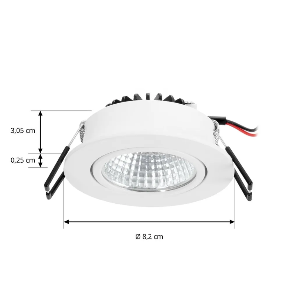 Arcchio Indbygningsspots>LED-downlight Zarik, hvid, 3.000K