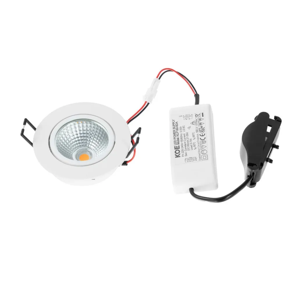 LED-downlight Zarik, hvid, 2.700K^Arcchio