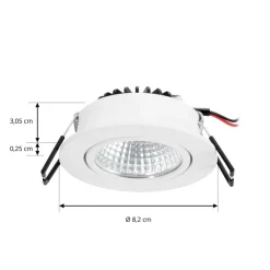 LED-downlight Zarik, hvid, 2.700K^Arcchio