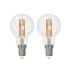 Arcchio Filament Pære|Led Pærer>LED-filamentpære E14 G45, sæt med 2, 2700 K