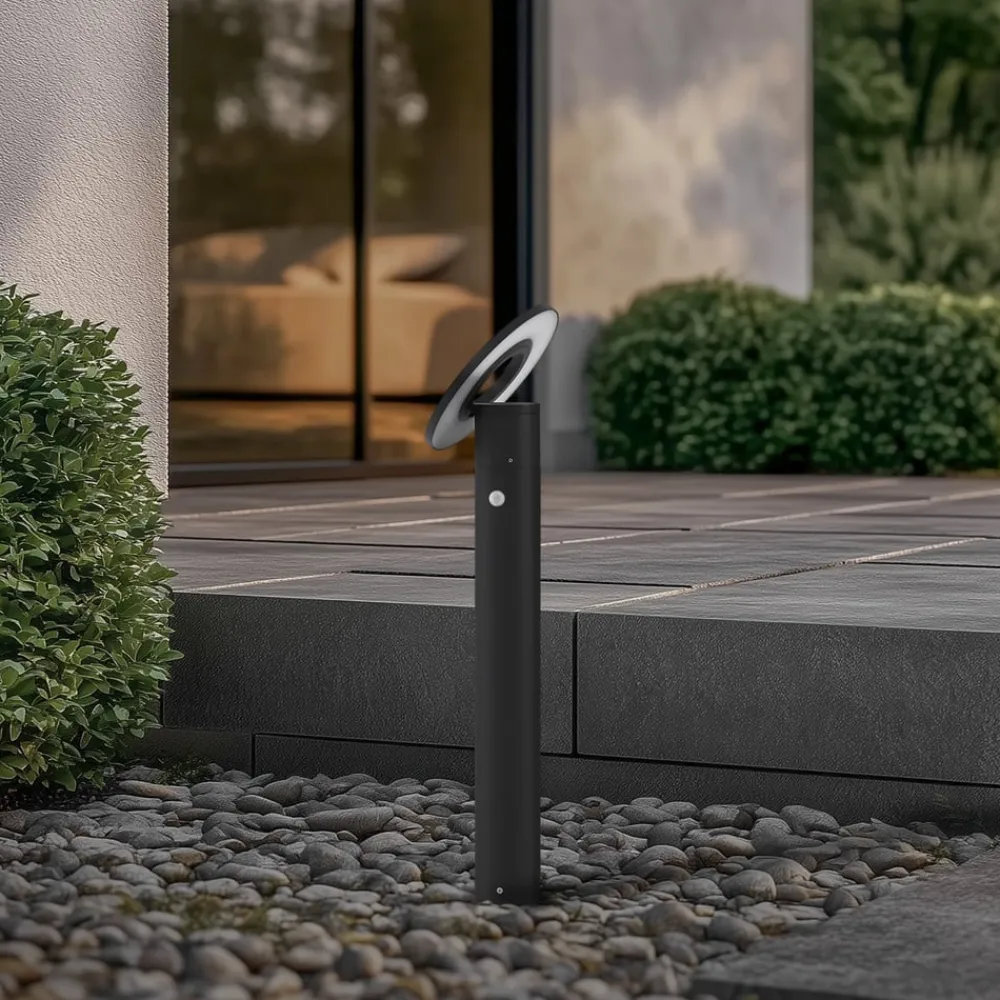 LED-gadelampe Tovio, antracit,, Ø 24cm, sensor^Arcchio Hot