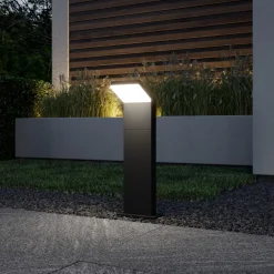 LED-gadelampe Yolena, 60 cm, antracit, aluminium^Arcchio