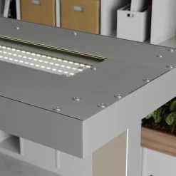 LED-gulvlampe Logan Basic, sæt med 2, sølv, 6000 lm^Arcchio
