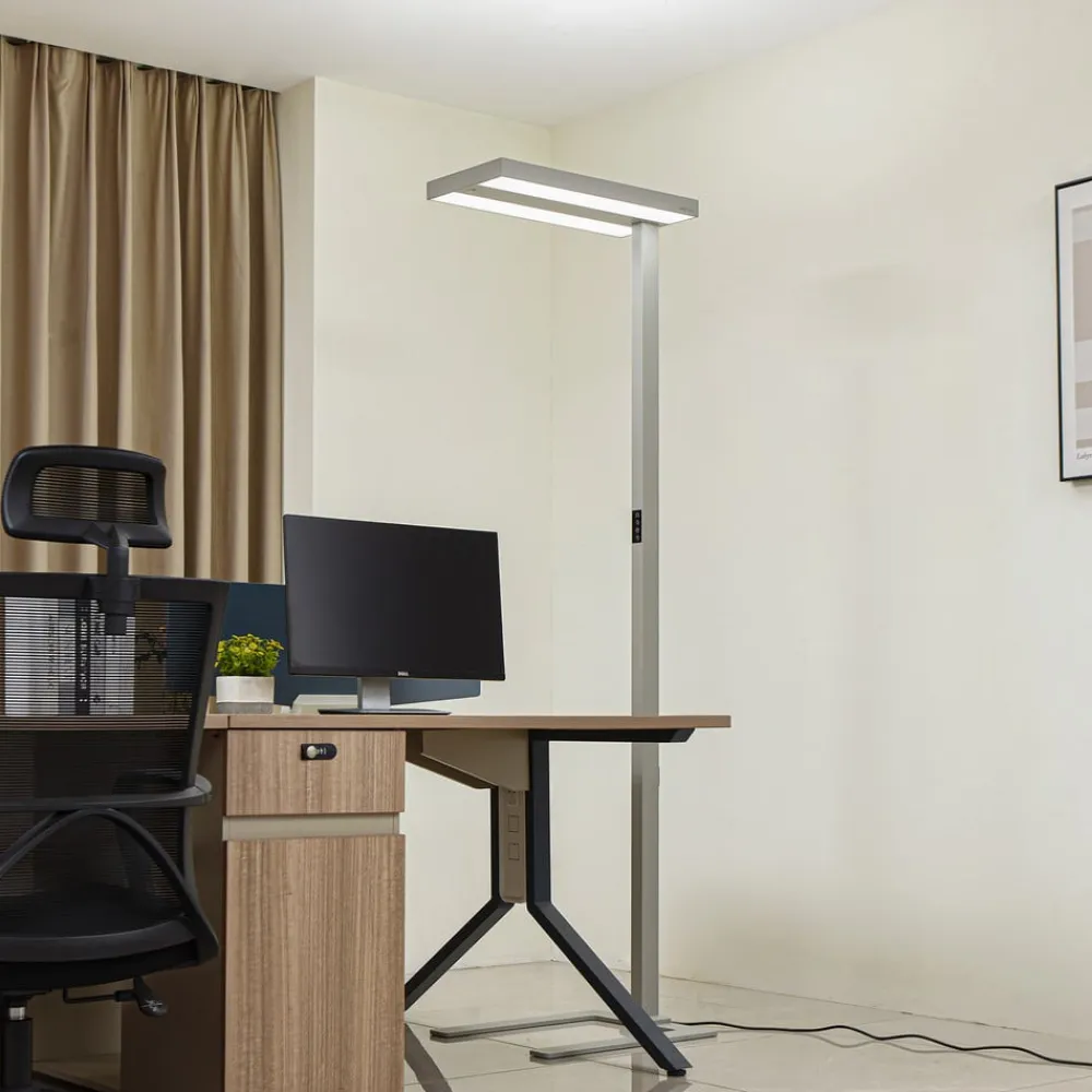 Arcchio LED-gulvlampe Logan Ultra HCL CCT, sølv, dæmpbar