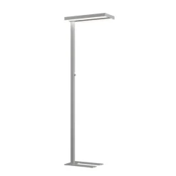 Arcchio LED-gulvlampe Logan Basic, sølv, 6.000 lm, dæmpbar