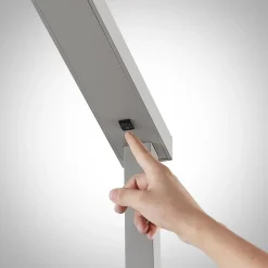 Arcchio LED-gulvlampe til kontor Tamilo, sølv, metal, 194 cm