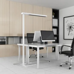 LED-gulvlampe til kontor Susi, hvid, sensor, touchdæmper^Arcchio Outlet