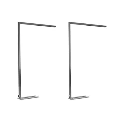 Arcchio Gulvlamper>LED-gulvlampe til kontor Jolinda, sæt med 2, sølv, 4.000 K