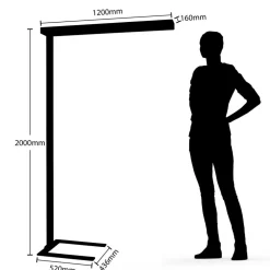 LED-gulvlampe til kontor Susi, sølv, sensor, touchdæmper^Arcchio New