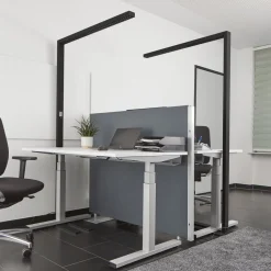 LED-gulvlampe til kontor Jolinda, sæt med 2, sort, 4.000K^Arcchio Hot