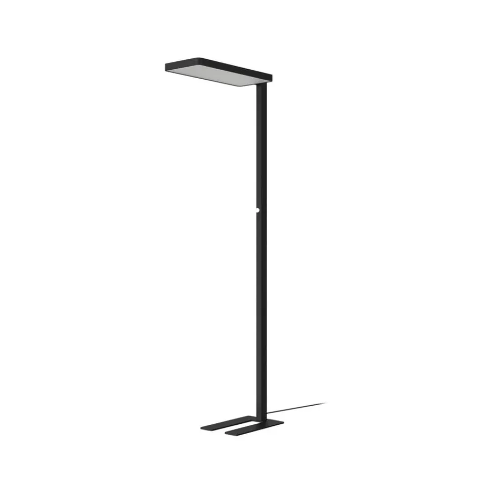Arcchio LED-gulvlampe Timon, 54W, sort, højde 195 cm