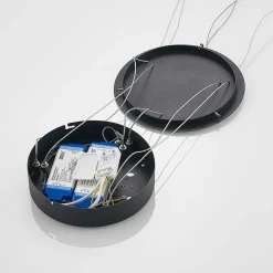 LED-hængelampe Albiona, sort, 2 ringe, Ø 60 cm^Arcchio New