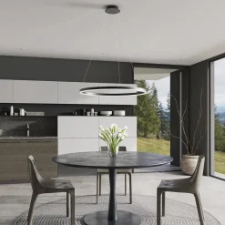 LED-hængelampe Albiona, sort, 1 ring, Ø 80 cm^Arcchio Clearance