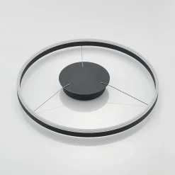 Arcchio LED-hængelampe Albiona, sort, 1 ring, Ø 60 cm