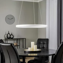 Arcchio LED-hængelampe Albiona, hvid, 1 ring, Ø 60 cm